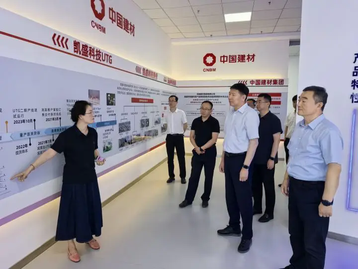 王忠昆到凯盛科技股份有限公司柔性显示材料分公司考察。