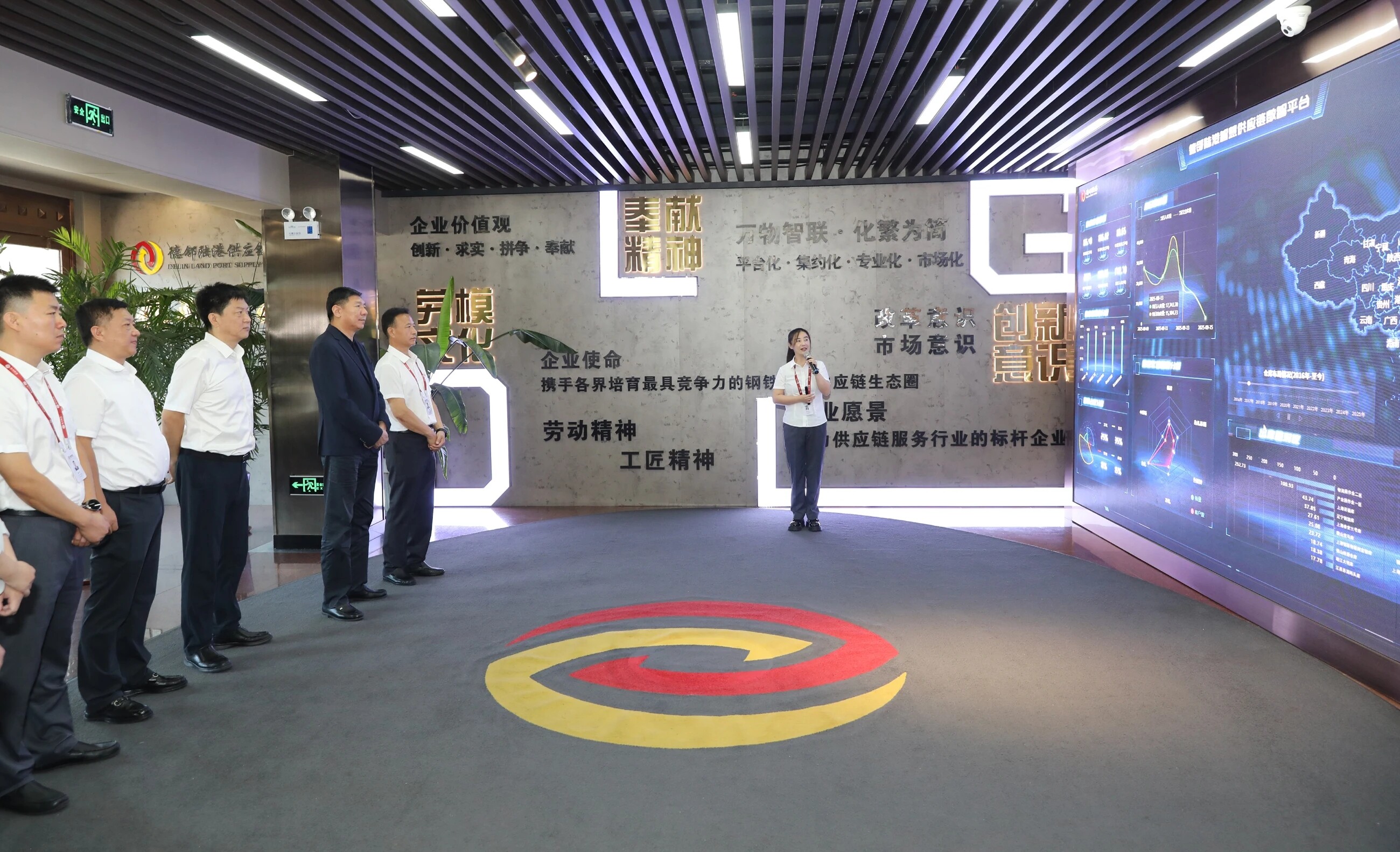 王忠昆到德邻陆港供应链服务有限公司听取情况汇报。