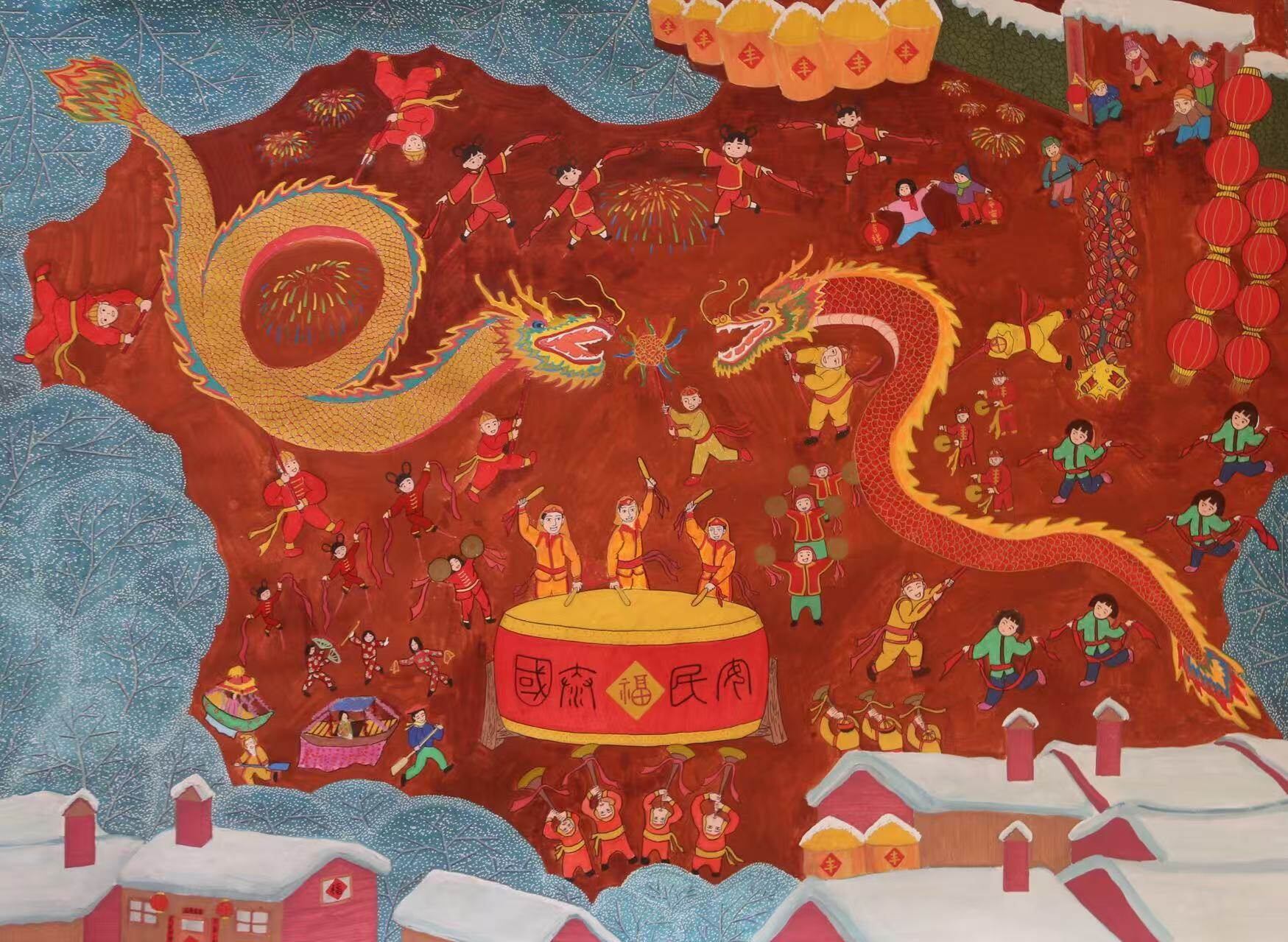 刘东昱《龙腾盛世国泰民安》