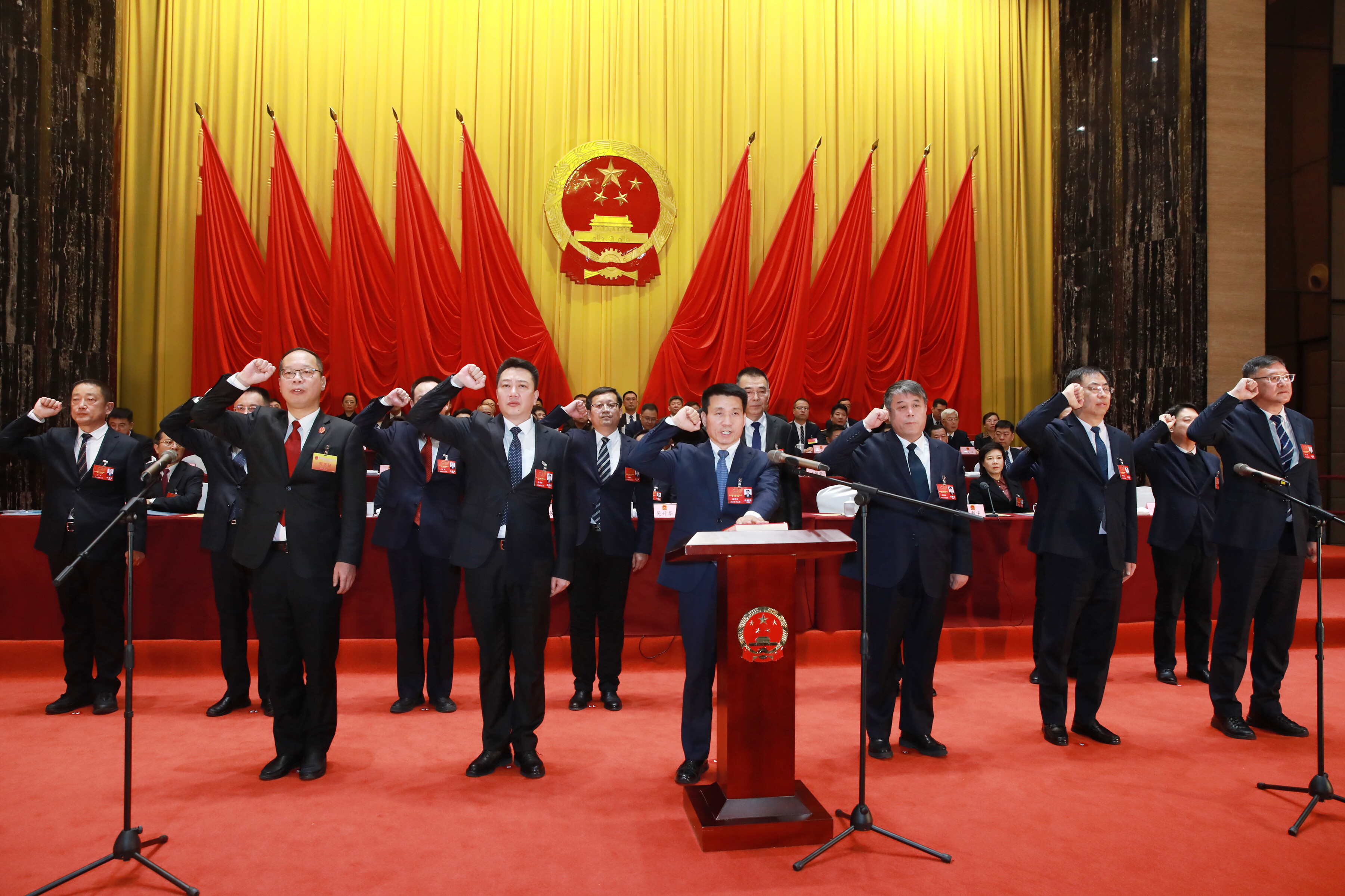 进行宪法宣誓。 进行宪法宣誓。