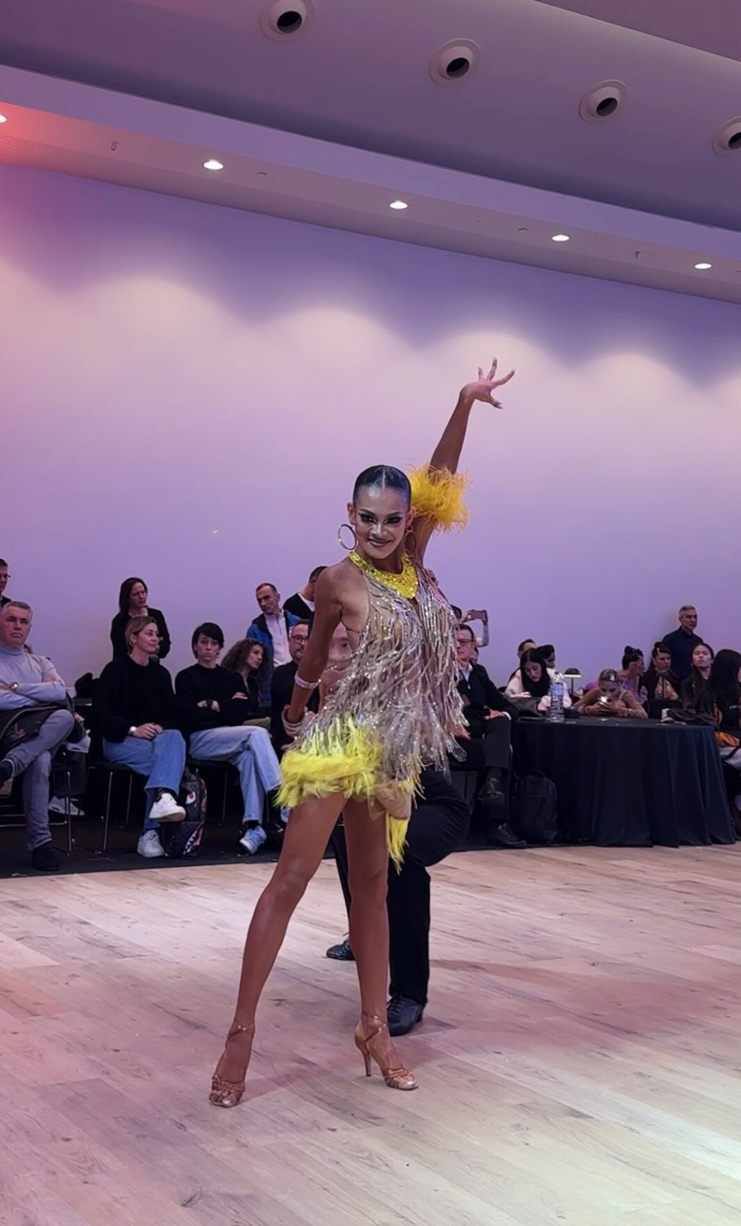 赛场上的杨舒晴与搭档配合默契